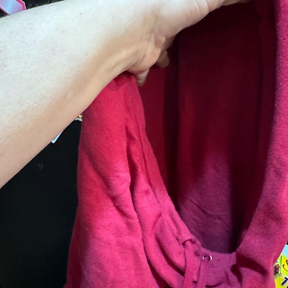 Nike L 5/$15 XL 1X 2x too Hoodie cowl Red Kangaroo Pocket Sweatshirt DISTRESSED - Picture 9 of 10